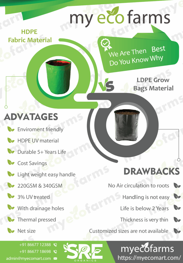 Difference between hdpe grow bags and ldpe grow bags