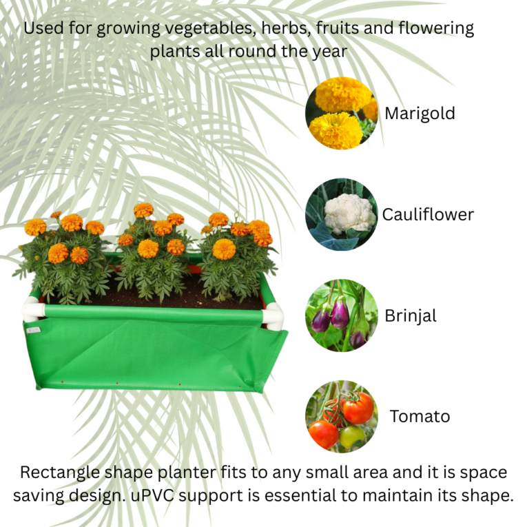 rectangular grow bags for rooftop gardening 220gsm