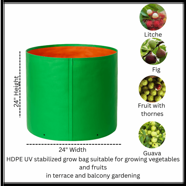 Reusable growing bags for large plants