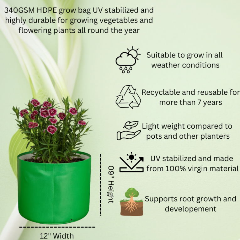 Home gardening grow bag