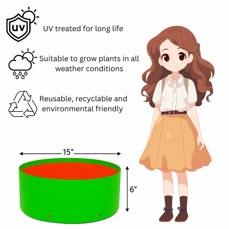 Grow bags for herbs and leafy vegetables