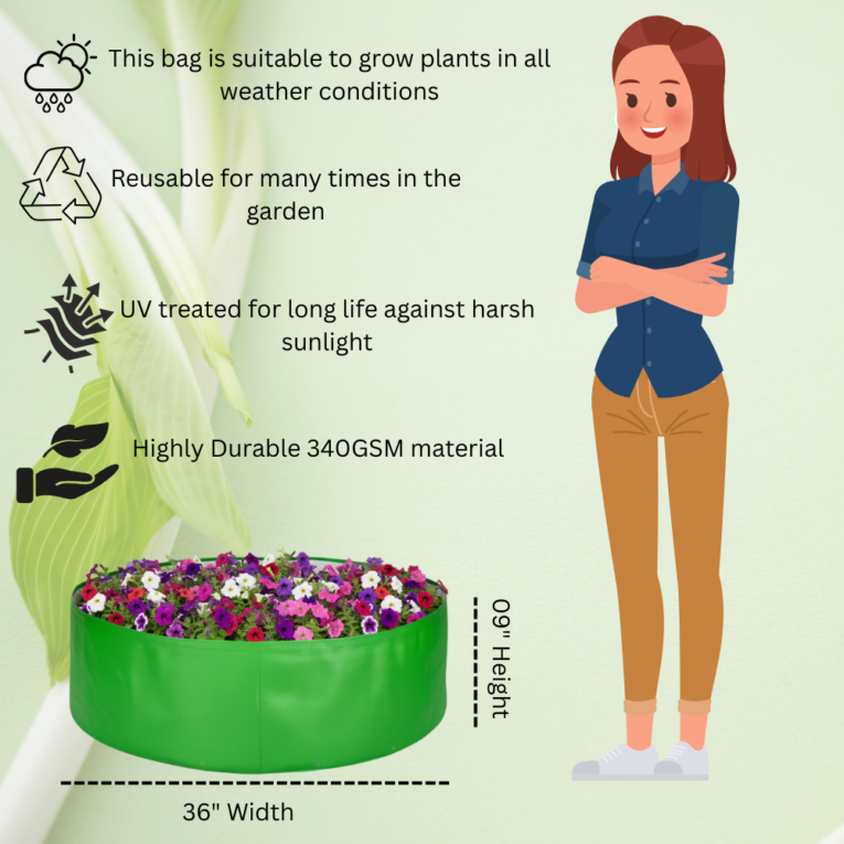 row bag for home farming