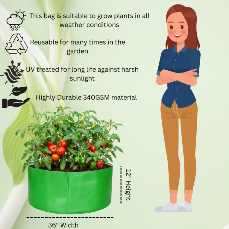 340gsm hdpe grow bags for gardening