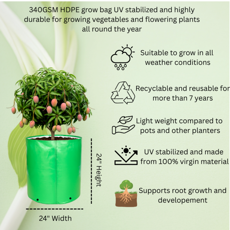 Round grow bag 340 GSM