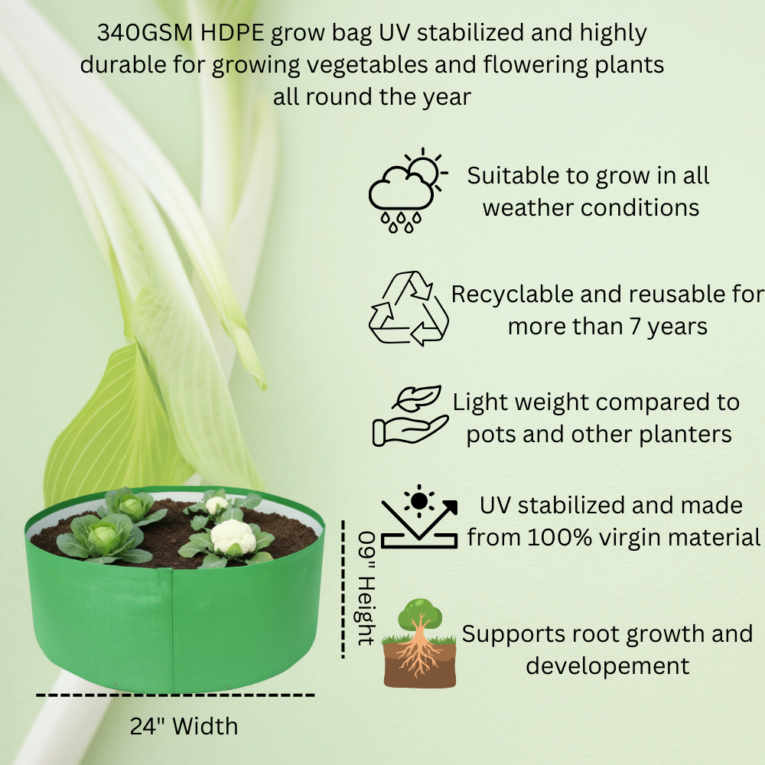 UV stabilized grow bag