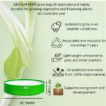 UV resistant 340 GSM grow bag for outdoor use