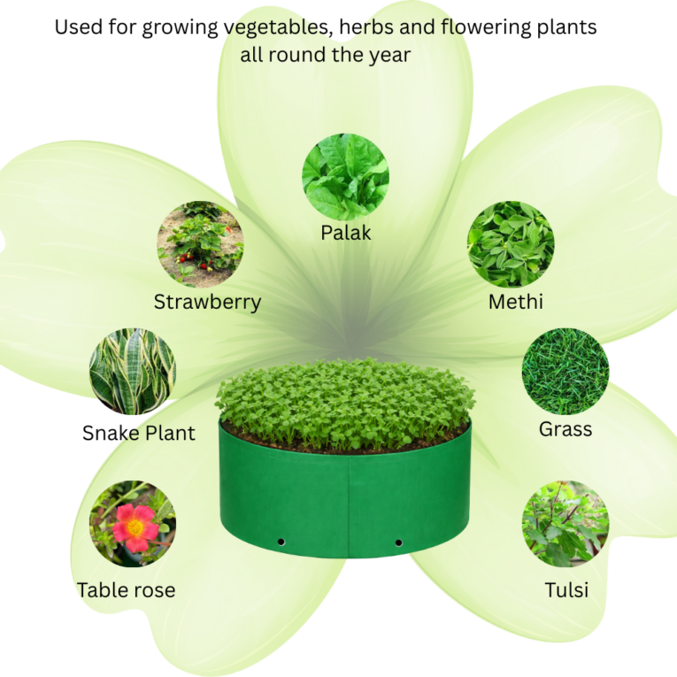 Home gardening grow bag