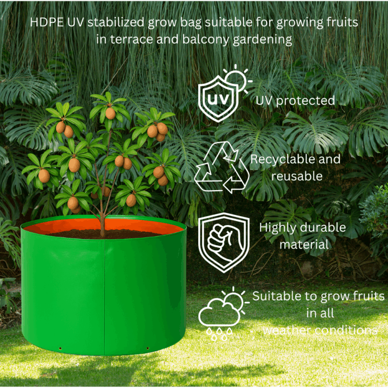 Reusable growing bags for large plants