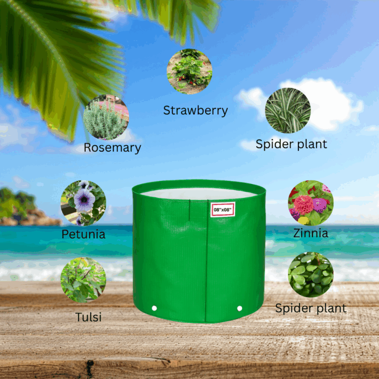 Long lasting HDPE grow bags for outdoor gardening