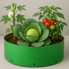 HDPE Round | Circular Grow Bag 18x09 Inch | 220GSM