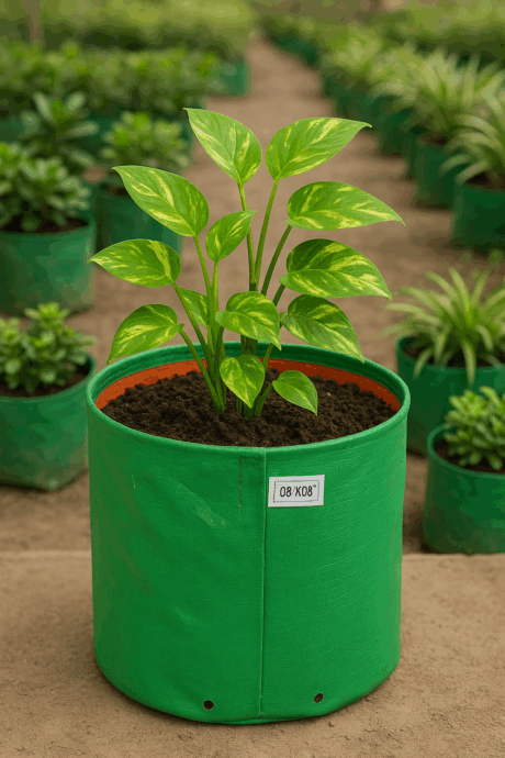 HDPE Round | Circular Grow Bag 08x08 Inch | 220GSM
