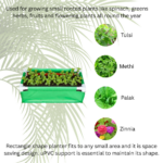 rectangular HDPE grow bag 220 gsm with drainage holes