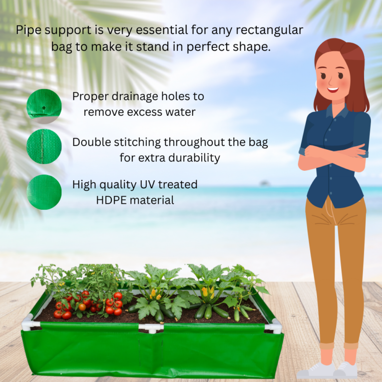 HDPE rectangular grow bags