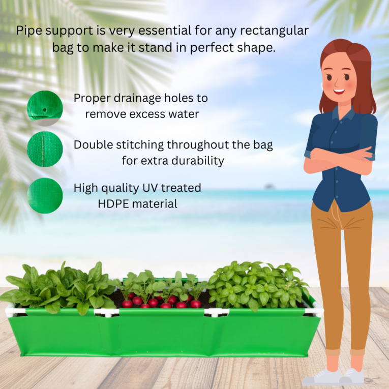 HDPE grow bags for terrace gardening