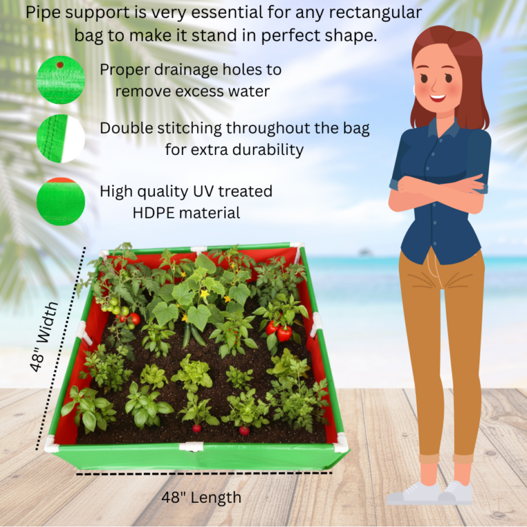 HDPE grow bags for terrace gardening