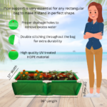 220gsm rectangular grow bags with drainage holes