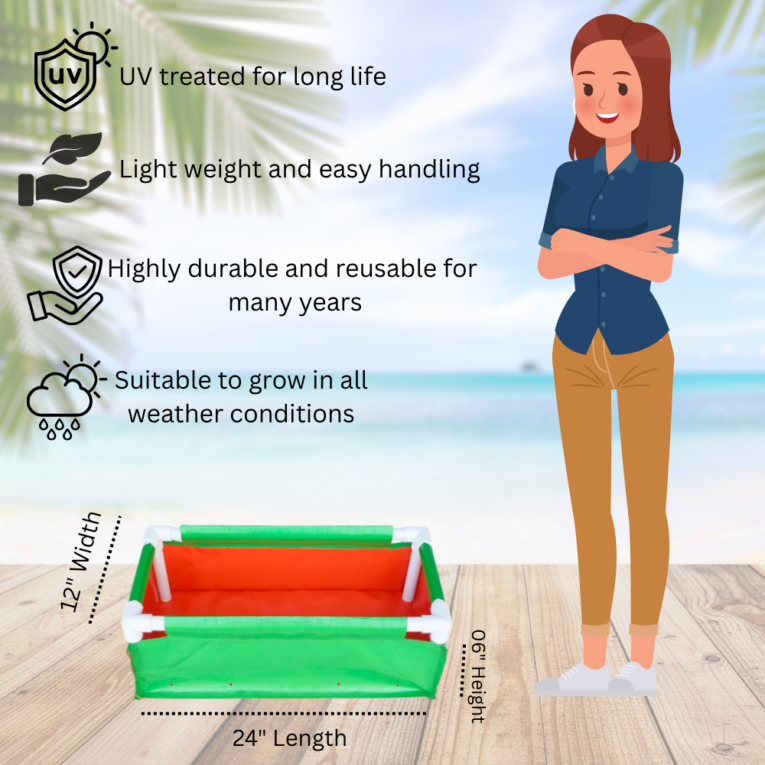 strong rectangular grow bags 220 gsm long life