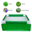 Space-saving rectangular grow bags for balconies