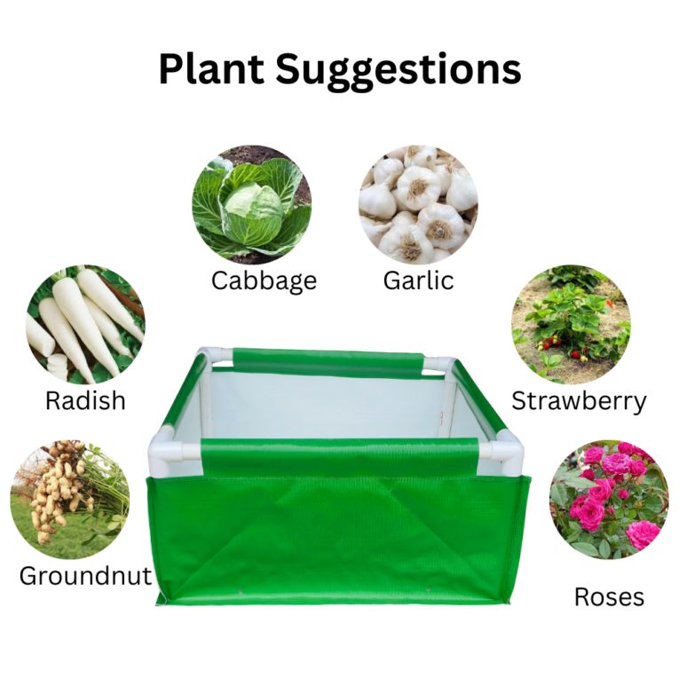 Rectangular grow bag for urban gardening