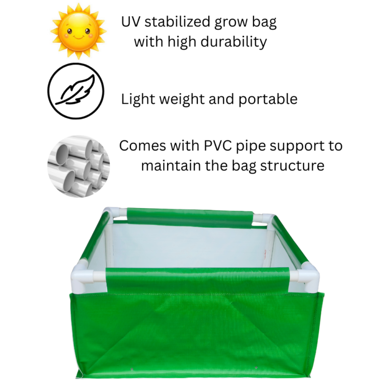 Reusable rectangular grow bags for long-term gardening