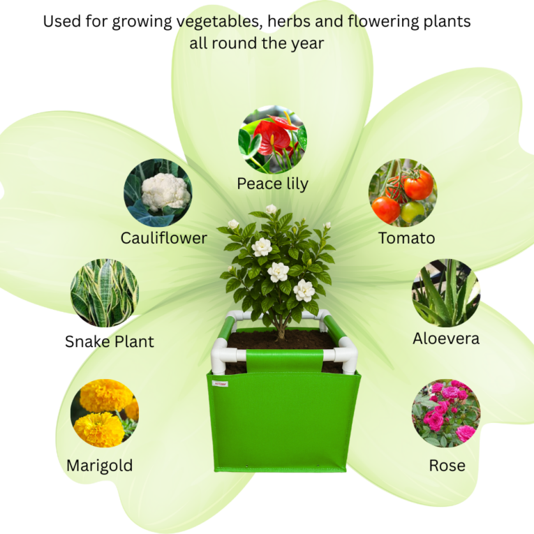 HDPE grow bags with drainage holes