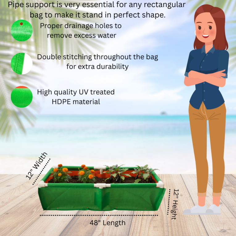 buy 220 gsm rectangular grow bags online