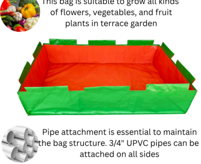 HDPE Rectangular Grow Bag 60"x36"x12" | 220GSM