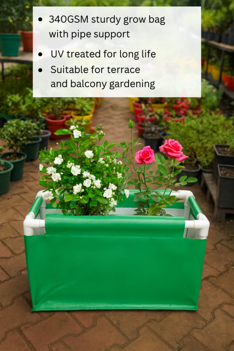 Rectangular grow bags for terrace gardening
