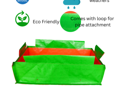HDPE Rectangular Grow Bag 24"x12"x06" | 220GSM