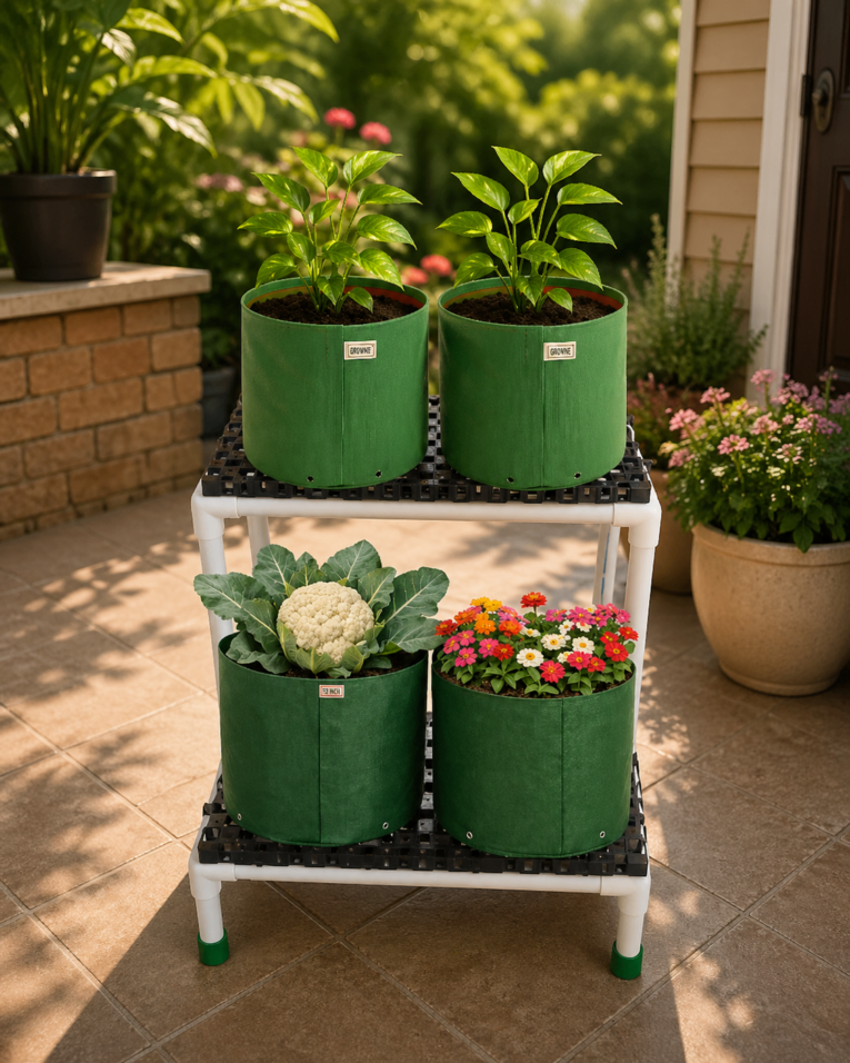 Vegetable gardening stand