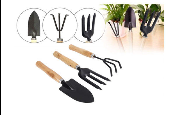 Garden tools for pots and grow bags