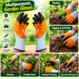 Flexible grip gloves for plant care
